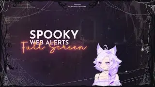 Spooky Web Halloween Animated Full Screen Twitch Stream Alerts