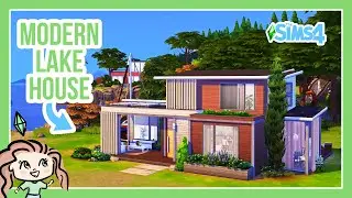 MODERN LAKE HOUSE! || THE SIMS 4 SPEED BUILD 🏡