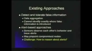 2005-09-21 CERIAS - A Framework for Identifying Compromised Nodes in Sensor Networks