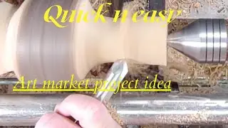 woodturning a weed pot in 10 minutes