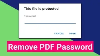 How to Remove PDF Password without using any Software | Grow it here