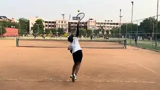 Swarit's First Serve back angle view