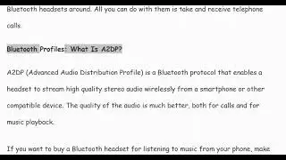 What is HFP, A2DP, AVRCP, HSP Bluetooth profile