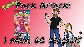 Pack Attack! BATTLE STYLES! Pokemon Card Opening! Big Pikachu Face #shorts PA377
