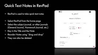 Quick Text Notes in REV