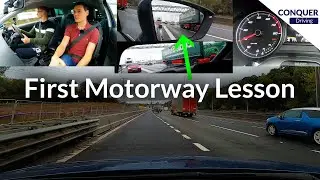Learner Driver's First Motorway Lesson - How does he do?
