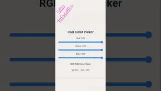RGB Color Picker Demo - Interactive Color Selection Tool