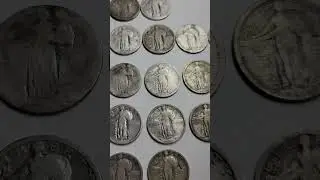 Coin Collection Found Metal Detecting! Standing Liberty Quarters 1917 1918 1921 1923 1924 1925 1926