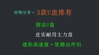 【好物推荐】百元U盘分享，可外挂做软路由虚拟内存