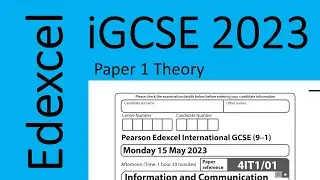 Edexcel iGCSE ICT Paper 1 2023
