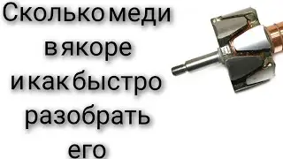 Сколько меди в якоре от автомобильного генератора 12-24 воль