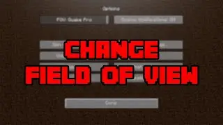 How To Change Field Of View In Minecraft! - How To Turn FOV Up Or Down In Minecraft!