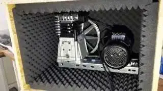 Test compressor noise dampening box