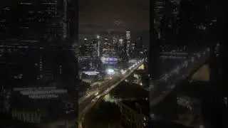 The Best View of The Moon 🌙 Over NYC As It Plays Games