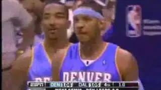 Carmelo Anthony Game Winner 2009 Playoffs, Denver vs Dallas Game 3