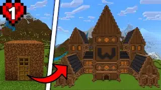 🦅 I Built The Ultimate Dirt Hut in Minecraft Hardcore!