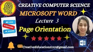 3. Page Orientation 📄 in MS Word || Landscape and Portrait Orientation  .