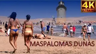 4K Maspalomas  sunbathing -  Playa del Ingles , Gran Canaria