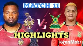 CPL 2021 | Trinbago Knight Riders vs Guyana Amazon Warriors, 11th Match | Super over Highlights