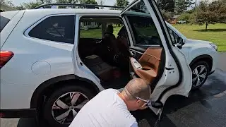 Time lapsed auto detail, talking about the cost of chemicals used..  paint, door jams, and wheels