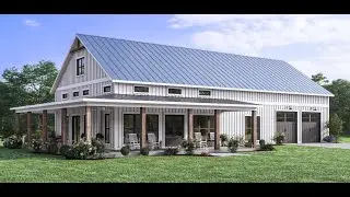BARN HOUSE PLAN 041-00334 WITH INTERIOR