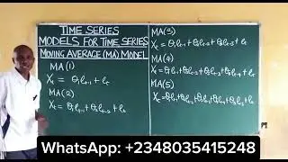 Moving Average Time Series Model: How to write Moving Average Model of different orders 