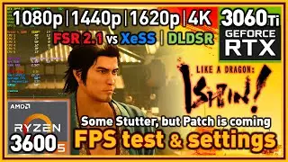 Like a Dragon: Ishin! PC - Ryzen 5 3600 & RTX 3060 Ti - FPS Test and Settings