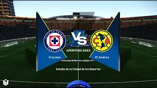 Cruz Azul vs America ● Liga Mx 2024 ● Gameplay Pes 2021
