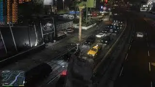 GTA5 crushing cars with a tank