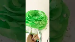 ободок капусточки из атласной ленты