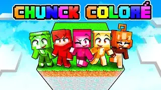 Survivre à un CHUNK Coloré dans Minecraft !