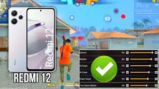 Redmi 12 free fire sensitivity setting ⚙️ | Redmi 12 free fire headshot setting ⚙️