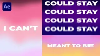 Lyric Video Tutorial: Text Transitions and Animated Gradient Background using After Effects