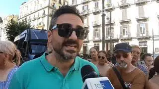 Protesta dei lavoratori del terzo settore Asl Napoli 1, in presidio davanti alla Regione