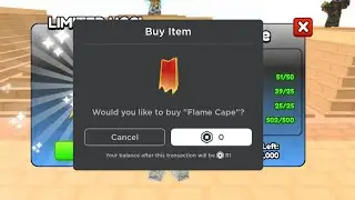 Claiming Flame Cape in Push Simulator on Roblox