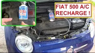 How to Recharge the A/C System on FIAT 500 . Fiat 500 Air Conditioning CHARGE