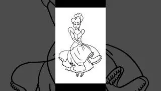 How to Draw Cinderella Easy #cinderella #easydrawings #cartooncharactersdrawing #shorts #ytshorts