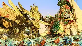 LIZARDMEN vs TOMB KINGS - TotalWar Warhammer 3 cinematic battle