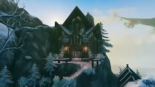 I Built  A Winter Mountain Village in Valheim [ Timelapse ]