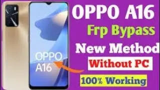 BOOM : Oppo A16 (FRP) Google Lock Bypass Without  PC New Security Patch Android 12 (2023)