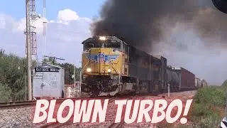 SD70ACe de Union Pacific 8577 con gran falla de motor 💥 💥 💥