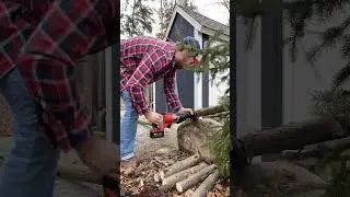 Chopping up firewood #shorts #cottagecore