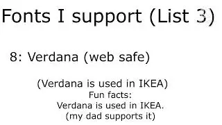 Fonts I support (List 3)