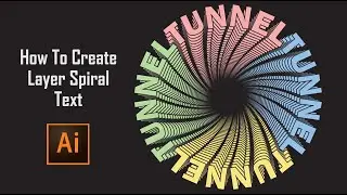 Create Twisted Spiral Layer Text By Using Transform Effect In Illustrator | Circle Typography Design