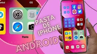 Como Ter PASTAS DE iPHONE COLORIDAS Ou TRANSPARENTE e CENTRAL DE CONTROLE Na Tela Inicial Do ANDROID