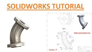 Solidworks part exercise - 07 ll 2d drawing in description ll
