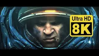 StarCraft 2 Wings of Liberty Intro Cinematic 8K  (Remastered with Neural Network AI)