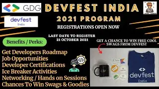 Google DevFest India Program 2021 | Google Developer Group DevFest | Free Google Swags | 