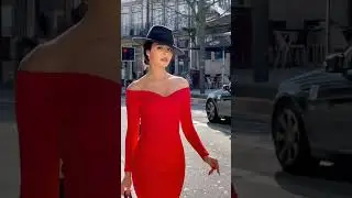 Ledy in Red❤️Красивая и Элегантная Женщина Идёт по Улице💫Pretty Women🌹