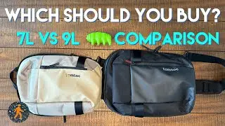 TomToc Compact EDC Sling Bag Comparison - Medium vs Large